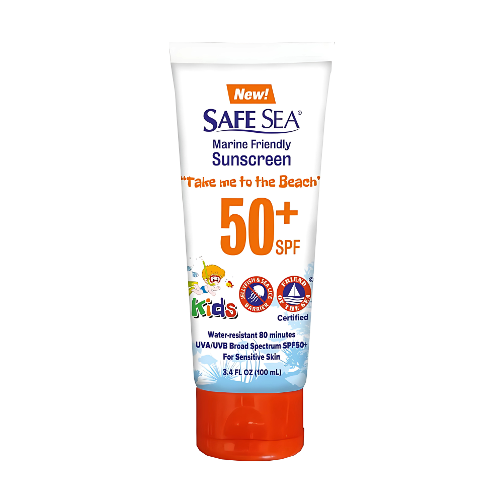 Safe Sea Regular Sunscreen for Kids, 3.4 fl oz Travel Size