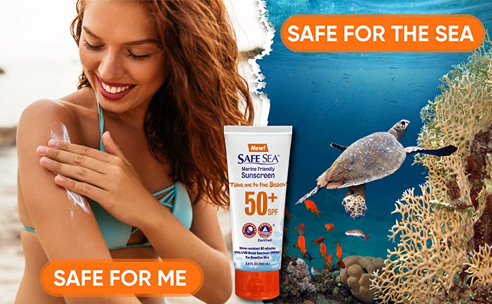 Safe Sea SPF 50+, 3.4 fl oz Travel Size